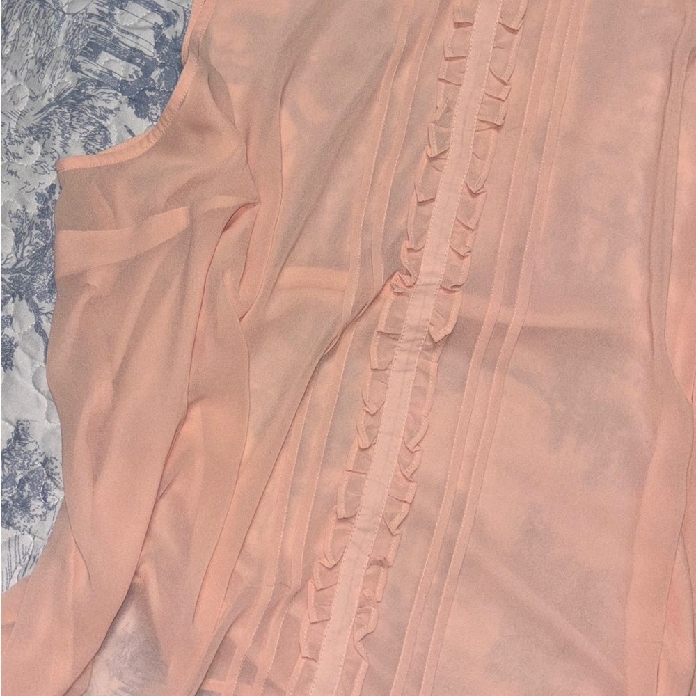Torrid Peach Ruffle Blouse - Picture 2 of 4